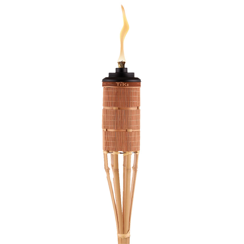 TIKI® 60" Easy-Pour Brown Bamboo Outdoor Torch