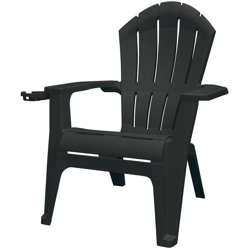 Adams Mfg.® RealComfort Deluxe Black Resin Frame Adirondack Chair