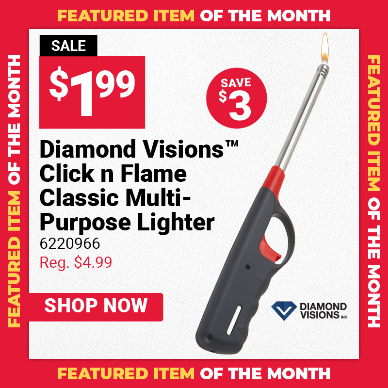 Diamond Visions™ Click n Flame Classic Multi-Purpose Lighter